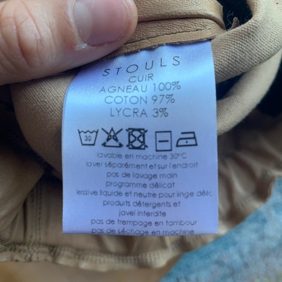 Stouls leather pants size large Camel - Picture 6 of 11